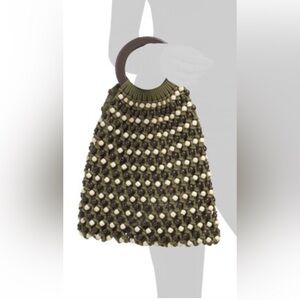 🆕 C&C California Olive and Cream Beaded Bag